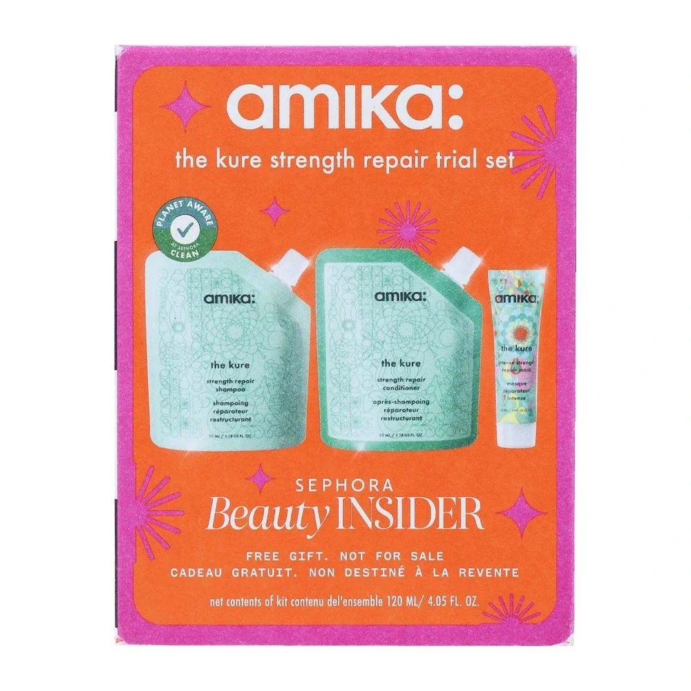 Amika The Kure Strength Repair Trial Set Shampoo Conditioner Mask Sephora New